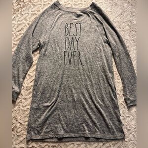 Rae Dunn Gray nightgown best day ever
